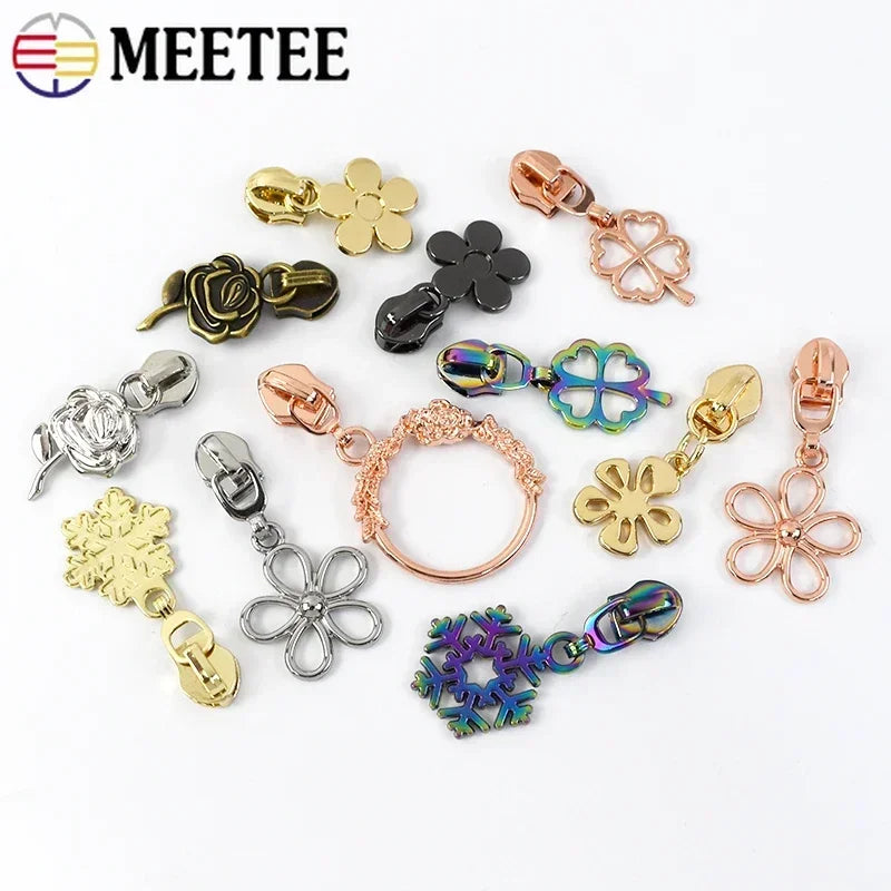 15/500Pcs 5# Zipper Slider for Nylon Zippers Tape Bag Zips Closure Head Puller Suitcase Zipp Repair Kit Sewing Accessories