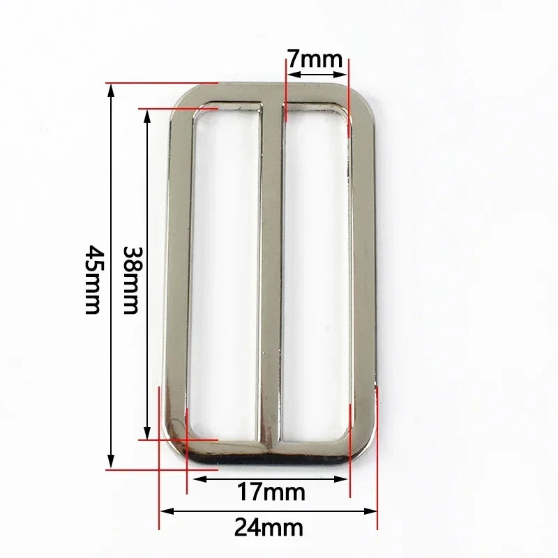 Meetee 15/500Pcs 25-50mm Metal Buckles for Bag Tri Glide Ring Hook Webbing Strap Adjuster Belt Buckle DIY Hardware Accessories