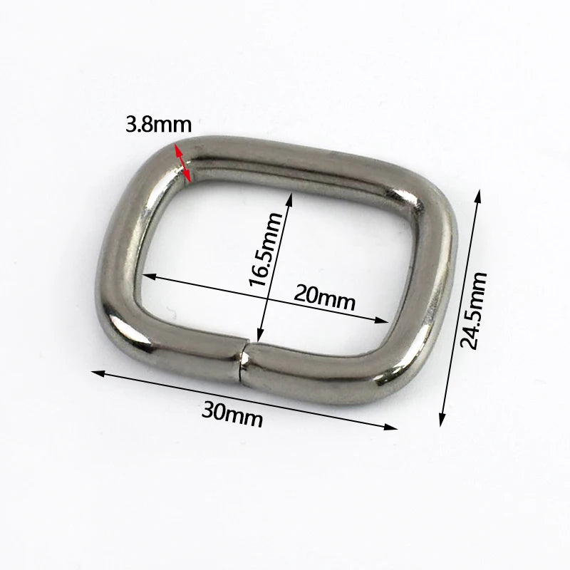 15/500Pcs 304# Stainless Steel O D Ring Bag Strap Buckle 20/25/32/38mm Dog Coller Webbing Connect Rings Hook DIY Accessories