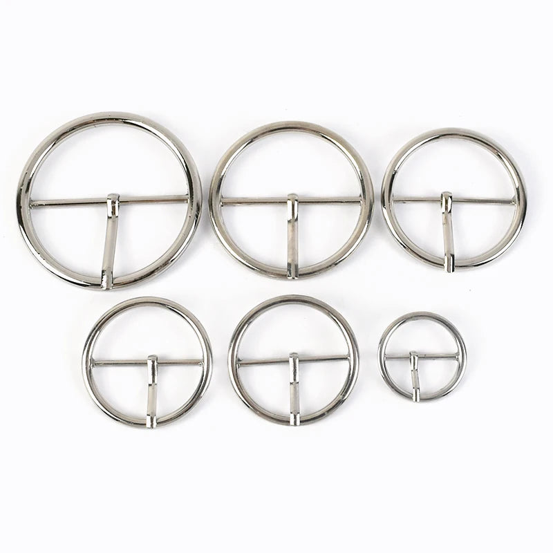 20/600pcs Meetee 20-50mm Round Metal Belt Buckle Adjust Pin Buckles DIY Women Coat Sewing Buttons for Bags Clothing Decor Accessories