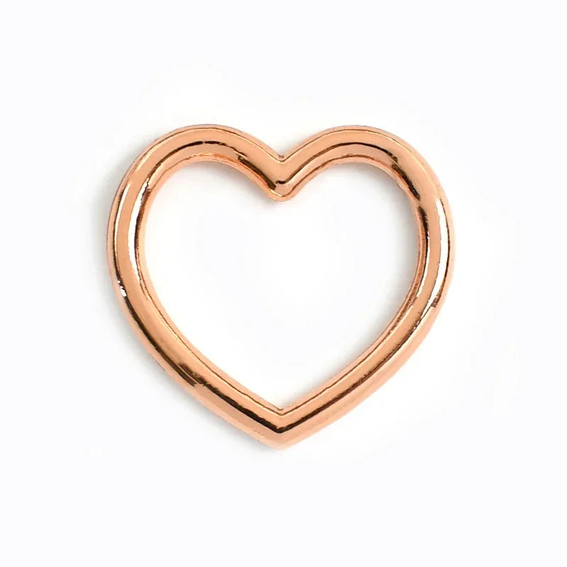 15/500Pcs Metal Heart O Ring Buckle Bags Strap Chain Connection Hooks Webbing Belt Adjust Clasp DIY Hardware Accessories