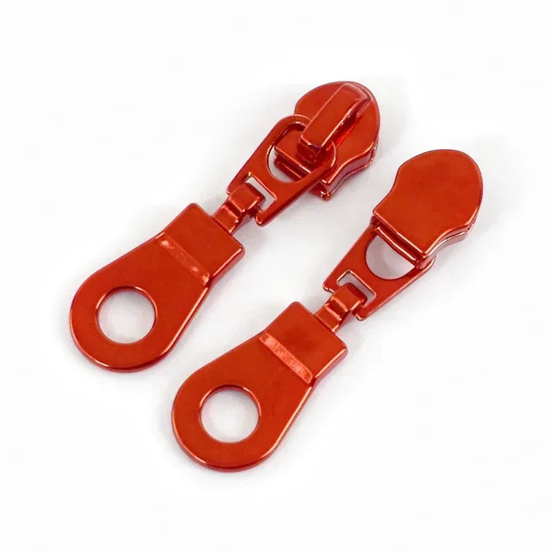 8/200Pcs 5# Zipper Slider for Nylon Zip Tapes Colorful Zips Head Bags Clothes Puller Repair Kit DIY Sewing Hardware Accessory