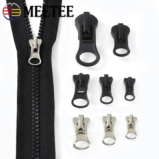 30/1000Pcs 3# 5# 8# 10# Zipper Sliders for Resin Zippers Backpack Bag Zip Puller Head Zips Repair Kit Sewing Clothing Accessories
