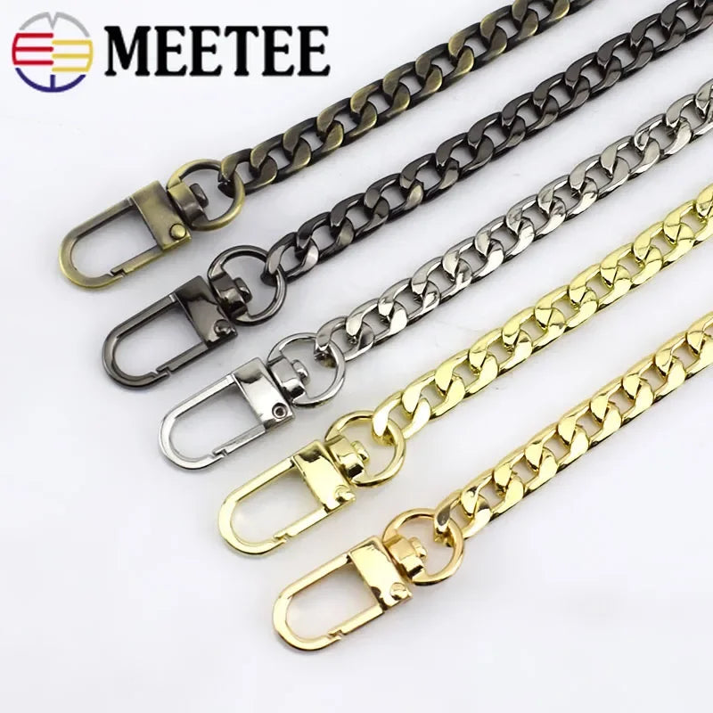 2/50Pcs Meetee 10mm Bag Chain Clasp Buckles DIY Replacement Shoulder Bags Straps Metal Chains Belt Accessories Hardware BF305