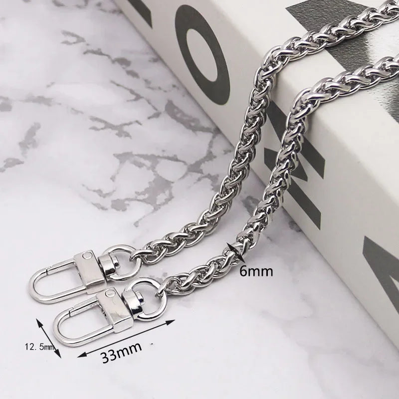 2/70Pcs Meetee 100/120cm Metal Purse Chains Bags Strap Replacement Shoulder Crossbody Bag Straps Wallet Handle DIY Handbags Hardware