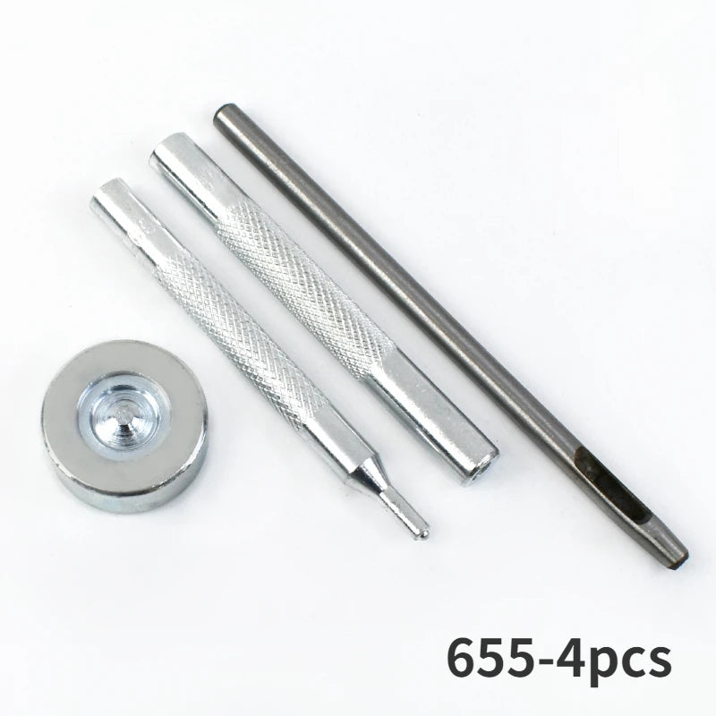 Meetee 1/30sets Snap Buttons Fastener Press Tool Kit DIY Manual Leather Craft Bag Button Buckle Installation Accessories