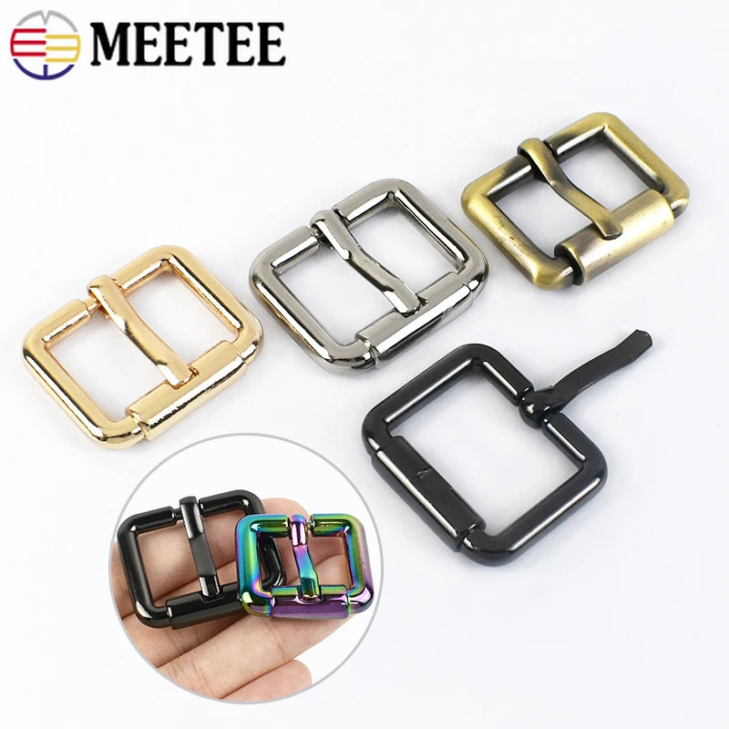 15/500Pcs 13-38mm Metal Pin Buckle Square Adjuster Clasp for Backpack Bag Strap Belt Dog Leash Collar DIY Hardware Accessories