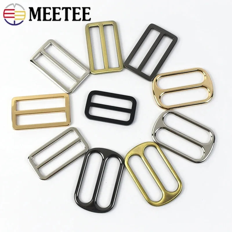 15/500Pcs 25/32/38/50mm Metal Tri Glide Slider Buckles Webbing Straps Adjuster Ring Buckle for Bag Strap DIY Hardware Accessories