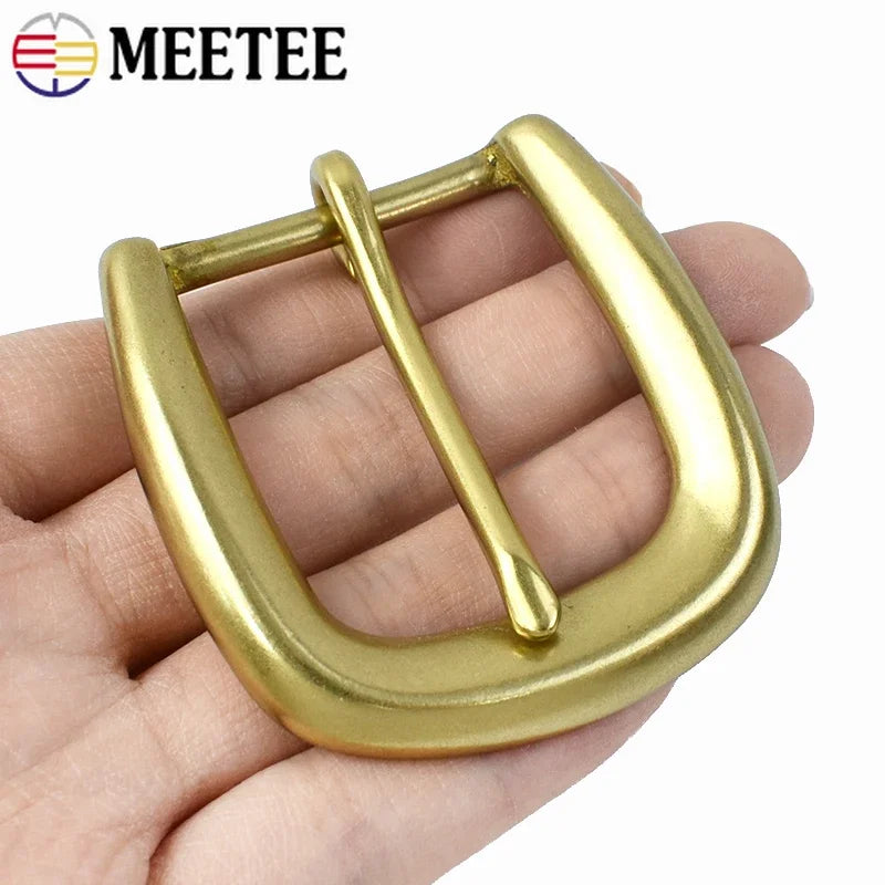2/50Pcs 35MM Brass Belt Buckle Men's Belts Head Women's Casual Single Pin Buckles DIY Leather Craft Accessories