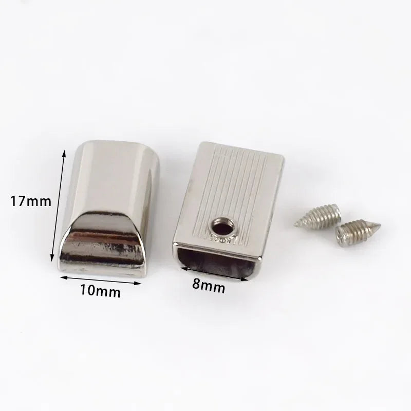 30/600Pcs Meetee Metal Zippers Tail Clip Zips Stopper Plug Head with Screw Bag Wallet Handbag Zip End Clasp DIY Hardware Accessories
