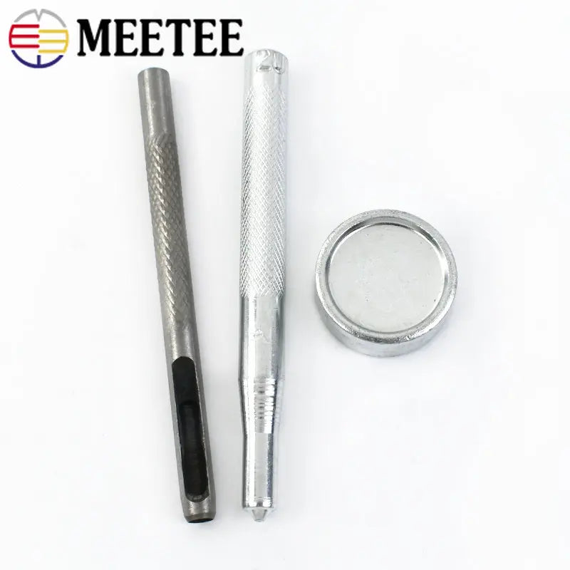 Meetee 1/30sets Snap Buttons Fastener Press Tool Kit DIY Manual Leather Craft Bag Button Buckle Installation Accessories