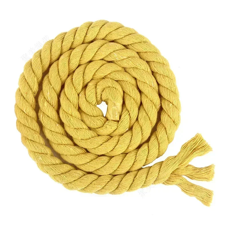 20/600Meters 5-20mm Colored Cotton Rope 3 Shares Twisted Cord DIY Decoration Macrame Ropes for Bag Braided Cords Sewing Accessories