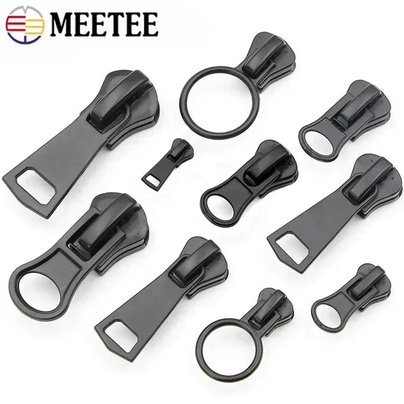 30/1000Pcs 3# 5# 8# 10# 15# Zipper Sliders for Resin Zippers Bag Jacket Coat Zips Head Puller Repair Kit DIY Sewing Accessories
