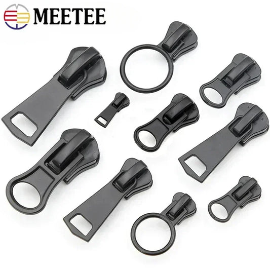 30/1000Pcs 3# 5# 8# 10# 15# Zipper Sliders for Resin Zippers Bag Jacket Coat Zips Head Puller Repair Kit DIY Sewing Accessories