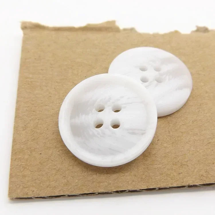 30/1000Pcs 15-25mm Resin 4 Holes Buttons Sewing Accessories for Clothing Uniform Coat Decoration Plastic Button Handmade DIY Craft