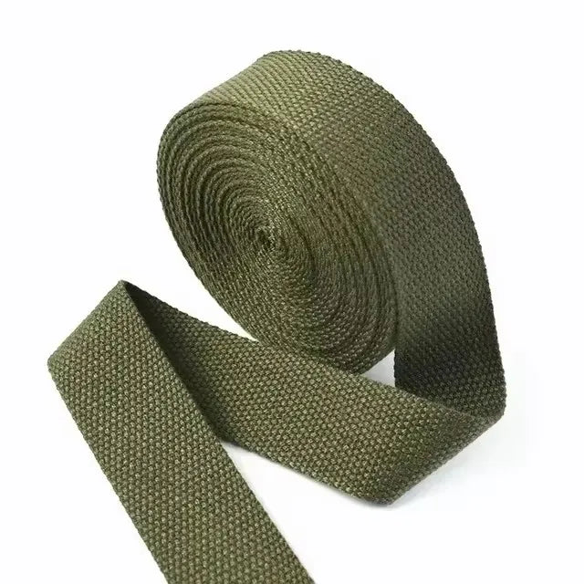 8/250Meters Meetee 20-50mm 1.2mm Thick Canvas Cotton Webbing Backpack Bag Strap Band Clothes Ribbon Tapes DIY Sewing Accessories