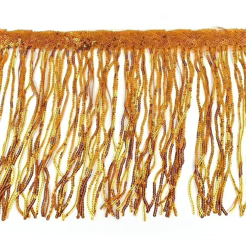 5/100Yards 20cm Sequin Tassels Fringe Glitter Dress Lace Trim Garment Ribbon Curtain Fabric Decorative DIY Sewing Accessories