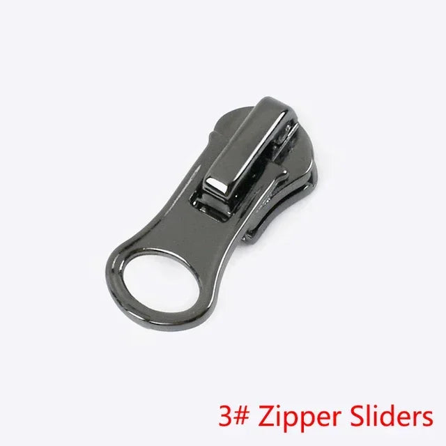 30/1000Pcs Meetee 3#5#8# Zipper Slider for Metal Zippers Bag Jacket Zip Puller DIY Clothes Zips Head Repair Kit Sewing Accessories