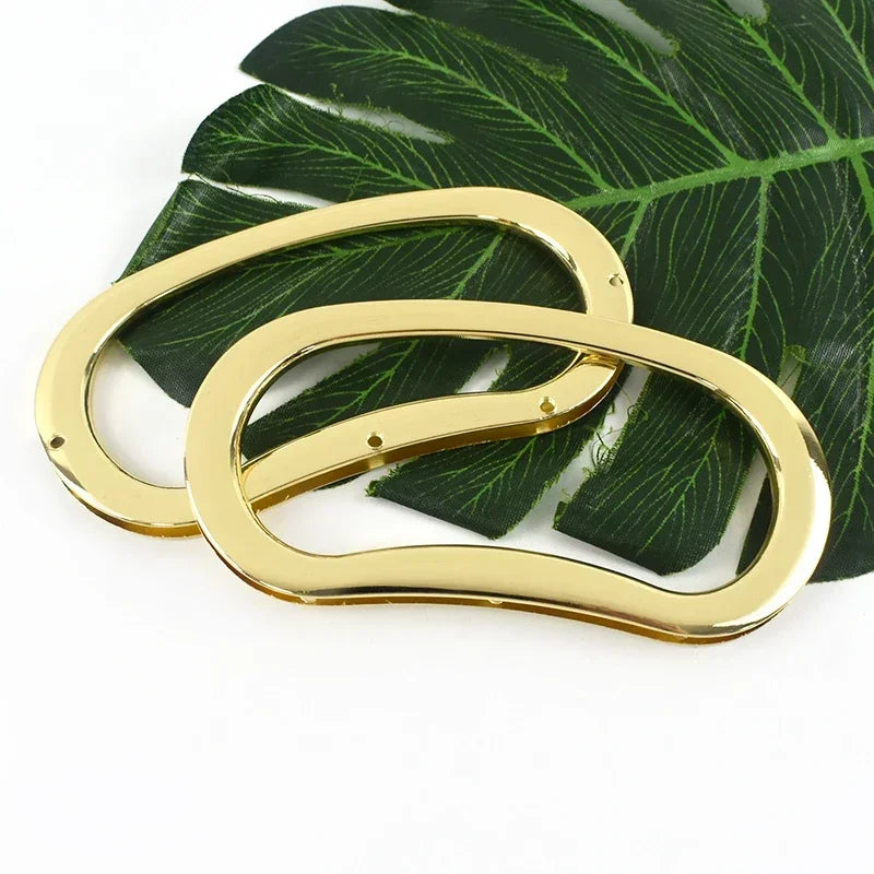 3/100pcs Oval Rings Metal Bag Handles Bags Eyelet Frame Kiss Clasp Clutch Handbag Hardware Accessories DIY Leather Crafts