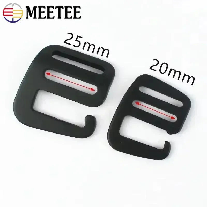 15/400Pcs 20/25mm Aluminum Metal G Hook Buckles for Bag Strap Tri-Glide Clasp Backpack Belt Adjust Buckle DIY Hardware Accessory