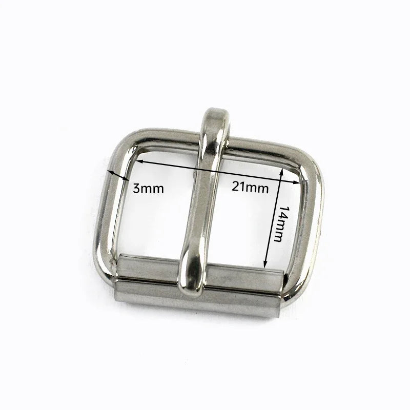 2/70Pcs Stainless Steel Roller Buckles Belts Hardware Pin Buckle for Webbing Strap Adjustment Shoe Clasp
