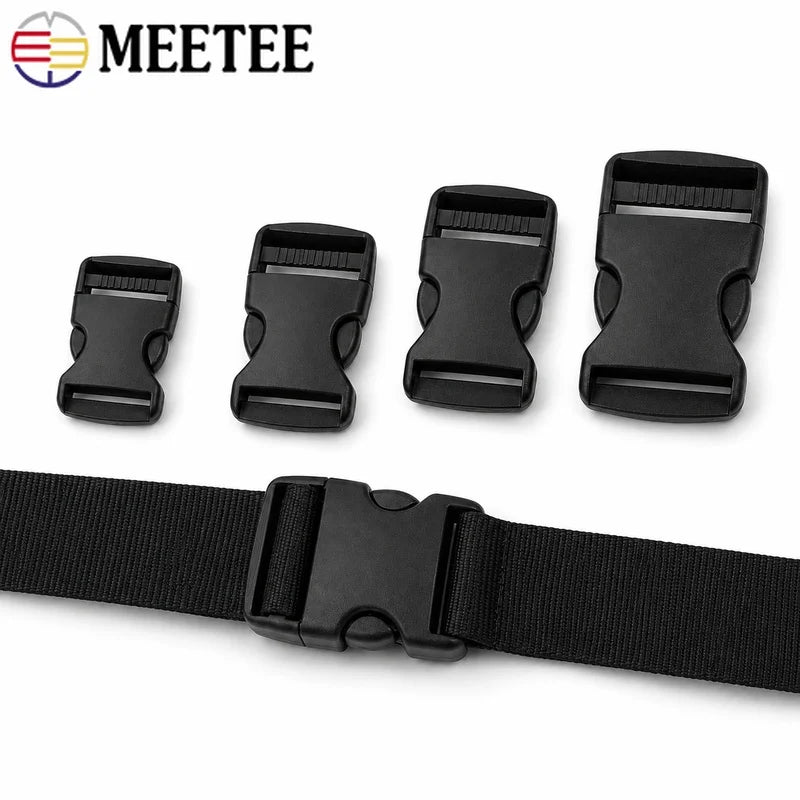 50/100Pcs 20-50mm Plastic Side Release Buckles Quick Adjusting Clips for Backpack Straps Dog Collars Webbing Belts Luggage Repair