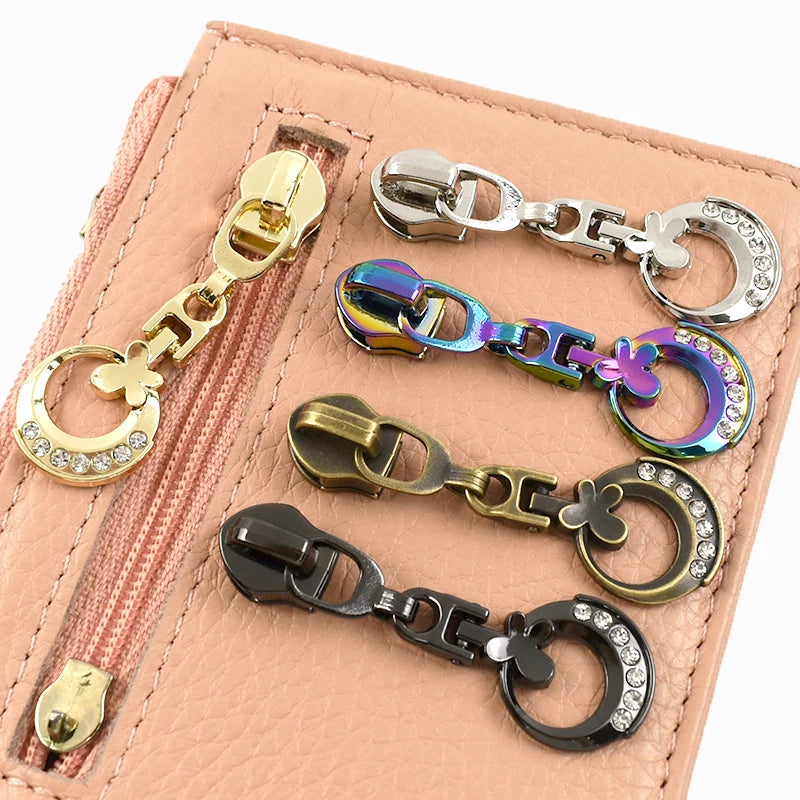 20/600Pcs 5# Nylon Zipper Sliders Bags Purse Zippers Heads Clothes Replacement Zips Puller Repair Kits DIY Sewing Accessories