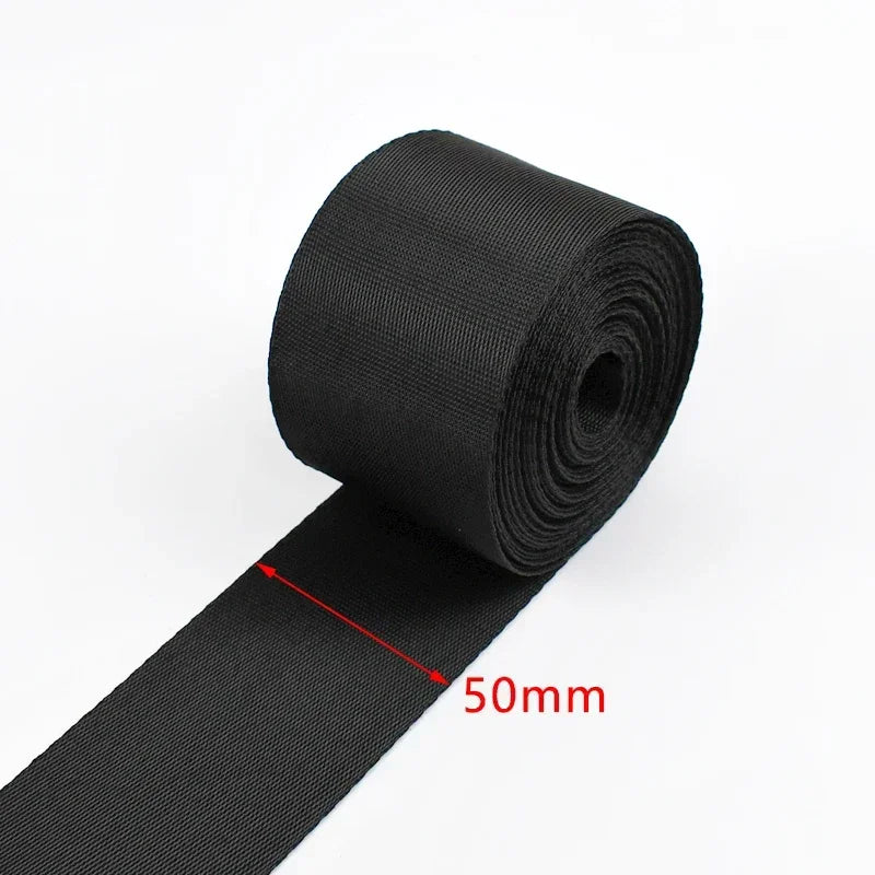 80/1000Meters 10-100mm Black Webbing Nylon Strap 0.8mm Thick Backpack Ribbon Decoration Sewing Bias Tape Belt Fixed Band Accessories