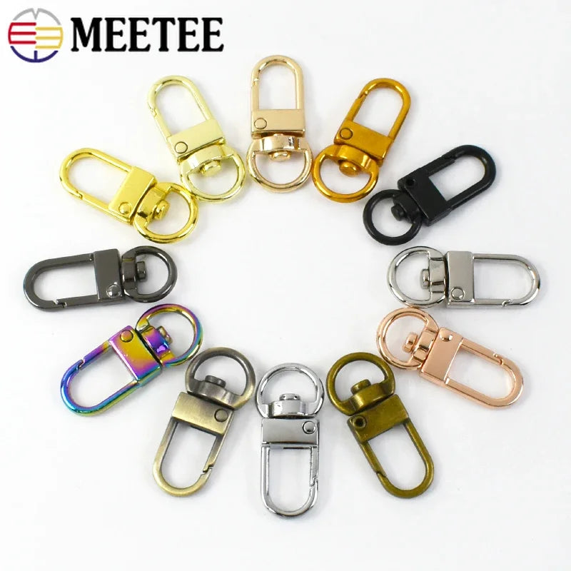 20/700pcs Meetee Metal Buckles Handbag Strap Lobster Carbiner Swivel Snap Hook Chain Clasp DIY Bags Hardware Sewing Accessories
