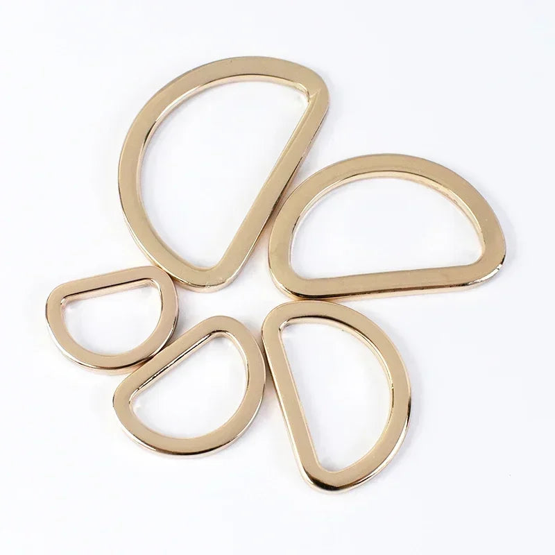 20/710Pcs 16-38mm D Rings Metal Buckles for Bag Strap Belt Loops Handbag Webbing Clasp Connector Leather Hook DIY Hardware Accessory
