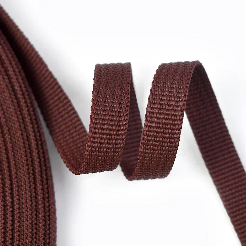25/500Meters 3/8''inch(10mm) Polypropylene Webbing Weave Braided Belt Ribbon for Bags Dog Collar Belts Garment Sewing Accessory