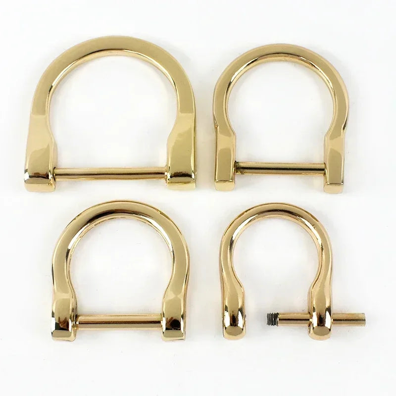 Meetee 10/300Pcs Metal Detachable D Ring Buckle Open Screw Adjuster Clasp for Bag Strap Buckles DIY Hardware Accessories