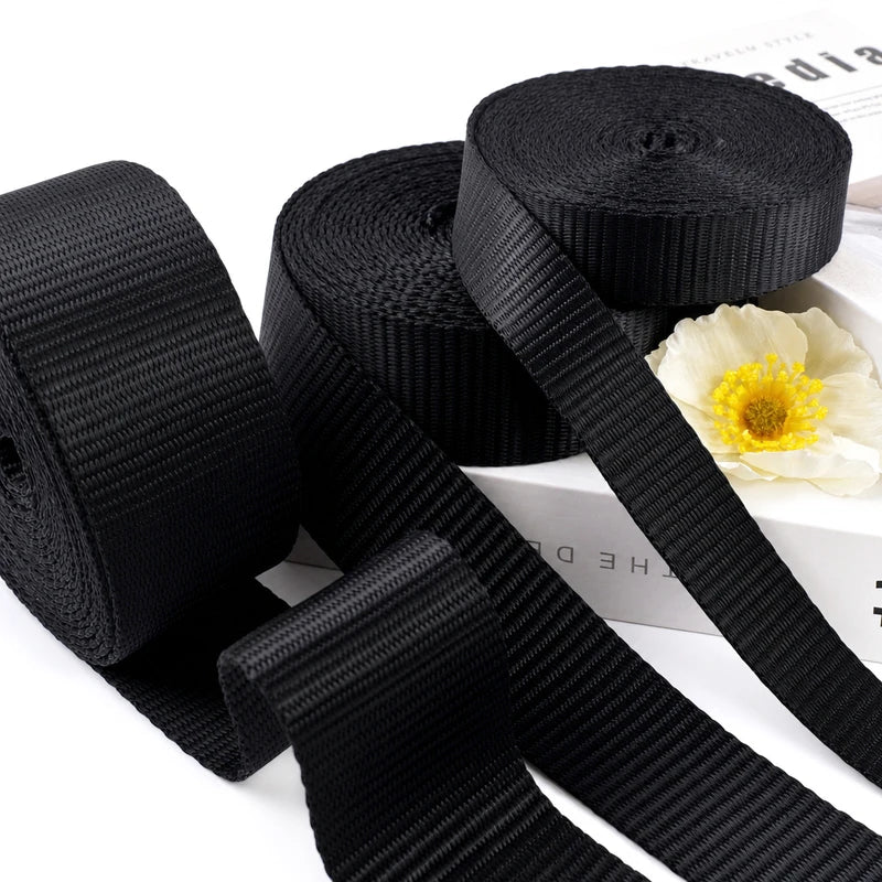 8/200M 25/38/50mm Polyester Webbing Tapes 1.2/1.6/1.8mm Thick High-strength Ribbon Strap for Cargo Bundling Band Fixed Supplies
