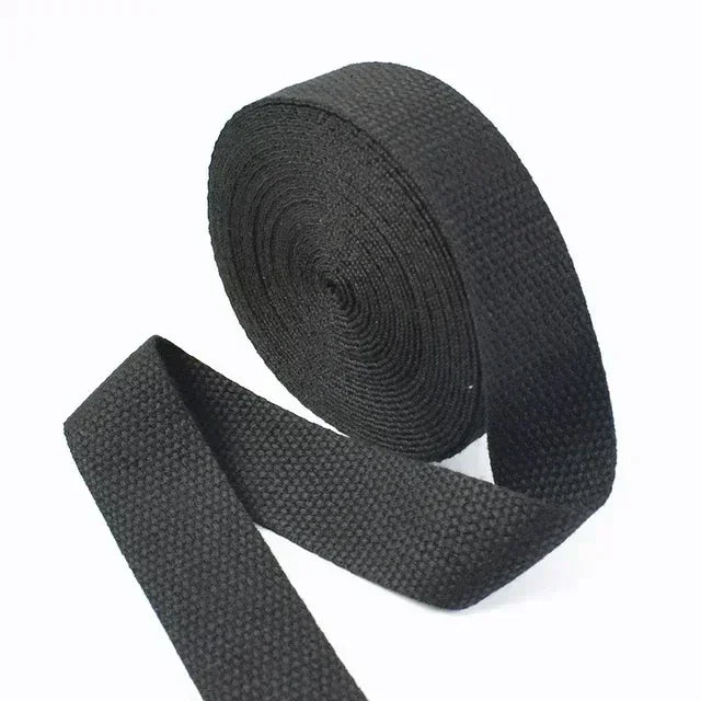 8/200Meters 20-50mm 1.3mm Thick Cotton Canvas Webbing Tape Bag Straps Backpacks Ribbons Dog Collars Clothes DIY Sewing Accessories