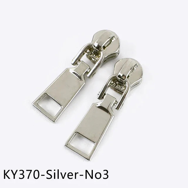 15/500Pcs 3# 5# Zipper Sliders for Metal Zippers Repair Kit Jackets Zips Head DIY Luggage Bags Clothing Sewing Accessories