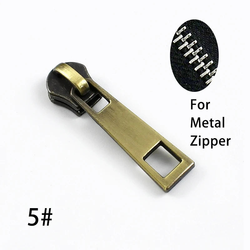 8/200 Pcs 5# Zipper Head Auto Lock for Metal or Nylon Zippers Slider Zip Repair DIY Bags Garment Zips Closure Sewing Accessories