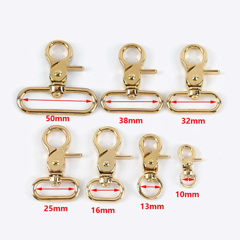 20/700Pcs 10-50mm Metal Snap Hook Carabiner Lobster Clasp Trigger Clip O Ring Metal Buckles for Bag Strap Hooks Buckle Accessories