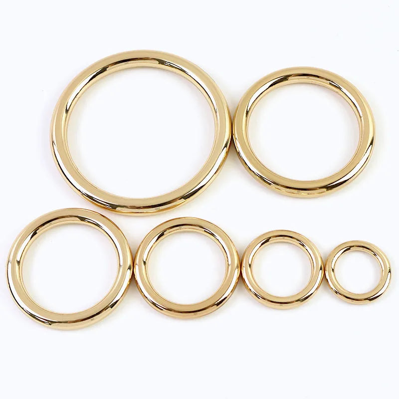 15/500Pcs 15-50mm Seamless Metal O Ring Buckles for Bag Strap Dog Collar Belt Rings Clasp Key Chain Hooks Loop Leather Accessories