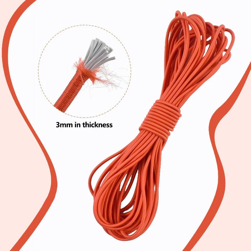 20/600M 3mm Round Elastic Cord Rubber Band Handmade Beaded Elastics Bungee Shock Rope Shoelace Sewing Loom Bands Supplies