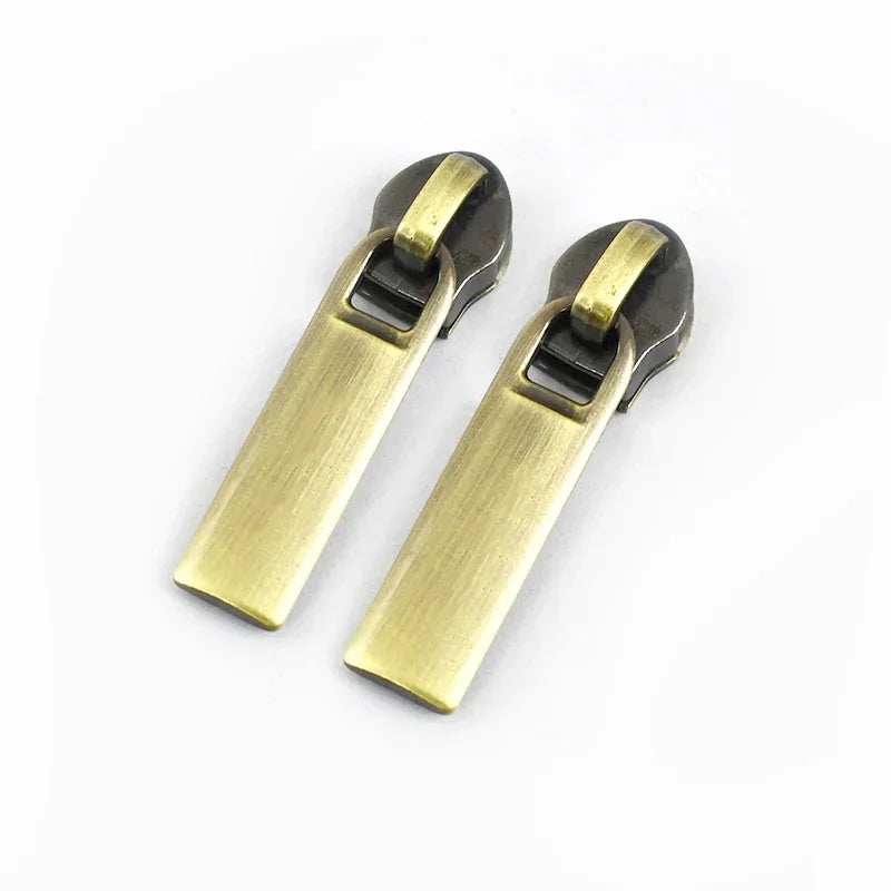 8/200Pcs 5# Zipper Slider for Nylon Zip Tapes Colorful Zips Head Bags Clothes Puller Repair Kit DIY Sewing Hardware Accessory