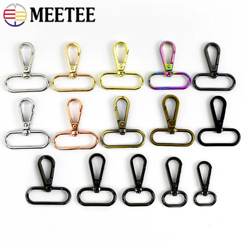 15/500Pcs Carabiner Clip Metal Buckles 13-50mm O Ring Snap Hook Dog Collar Swivel Trigger Lobster Clasp Hanger Buckle Bag Accessories