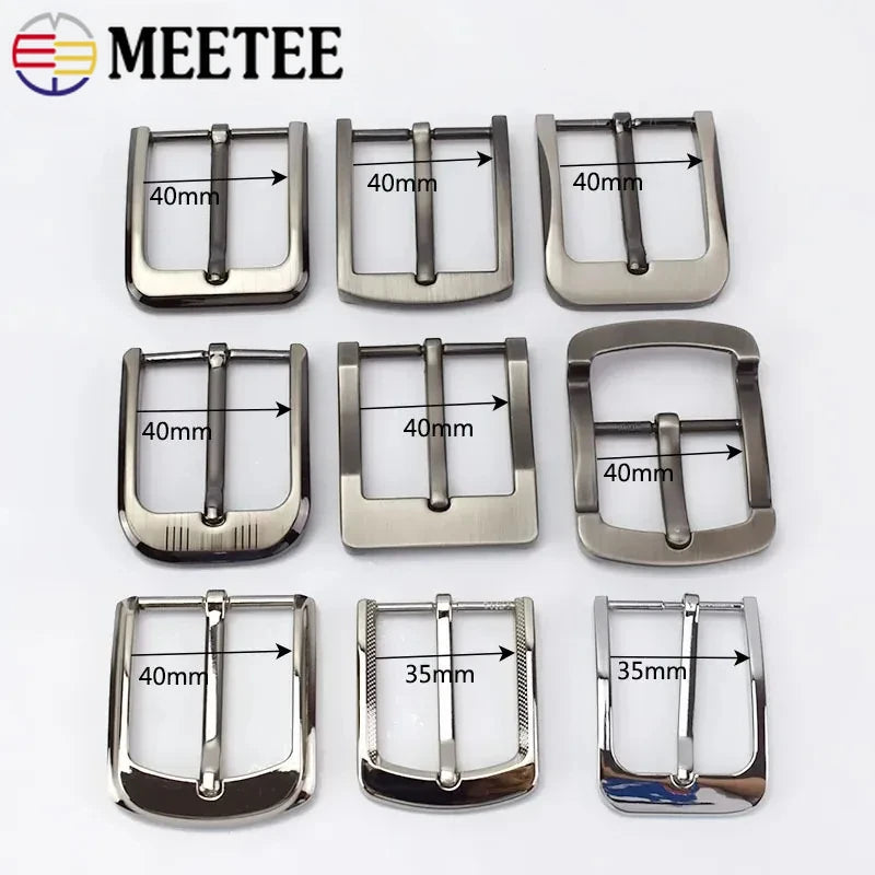 5/130Pcs Men Belt Buckle Metal Single Pin Buckles Jeans Waistband Head Decor for 33-39mm Belts Leather Craft Accessories