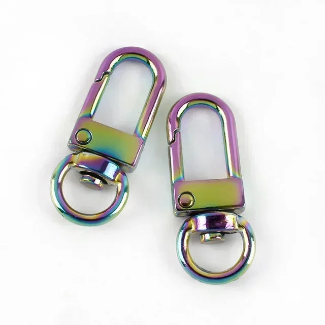 20/600Pcs Mini Carabiner Metal Buckles Swivel Rings Lobster Clasp Lanyards Trigger Spring Snap Hook Hardware Accessories
