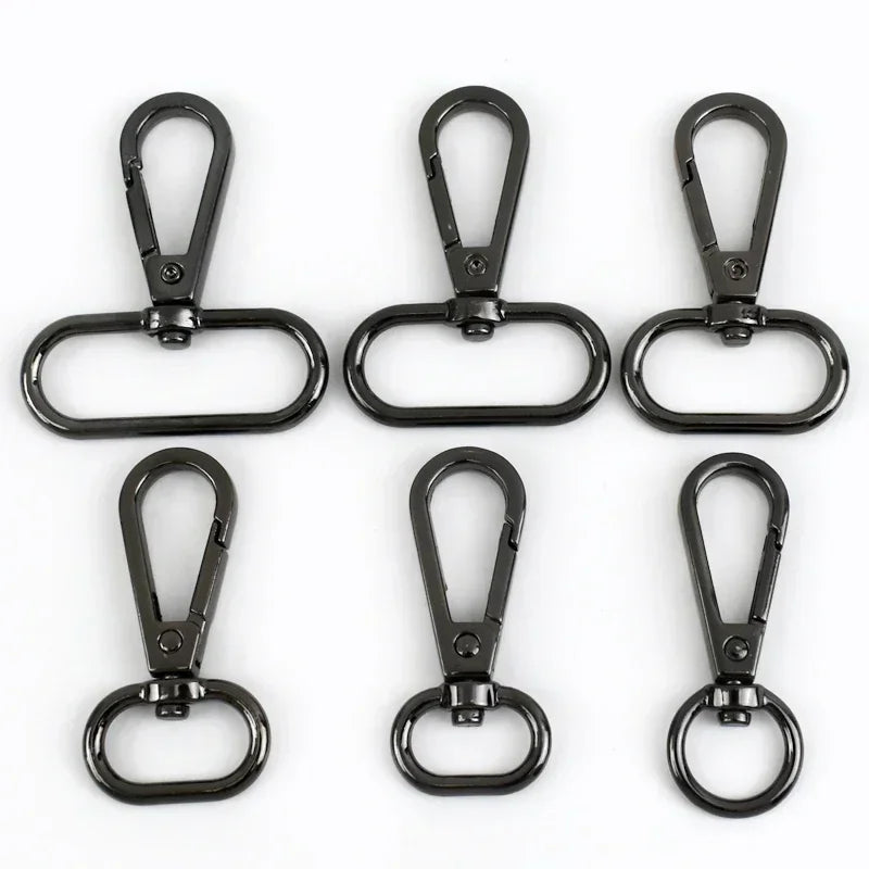 15/500Pcs Carabiner Clip Metal Buckles 13-50mm O Ring Snap Hook Dog Collar Swivel Trigger Lobster Clasp Hanger Buckle Bag Accessories
