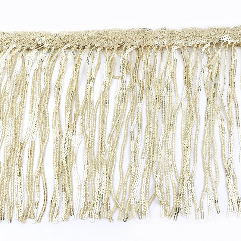 5/100Yards 20cm Sequin Tassels Fringe Glitter Dress Lace Trim Garment Ribbon Curtain Fabric Decorative DIY Sewing Accessories