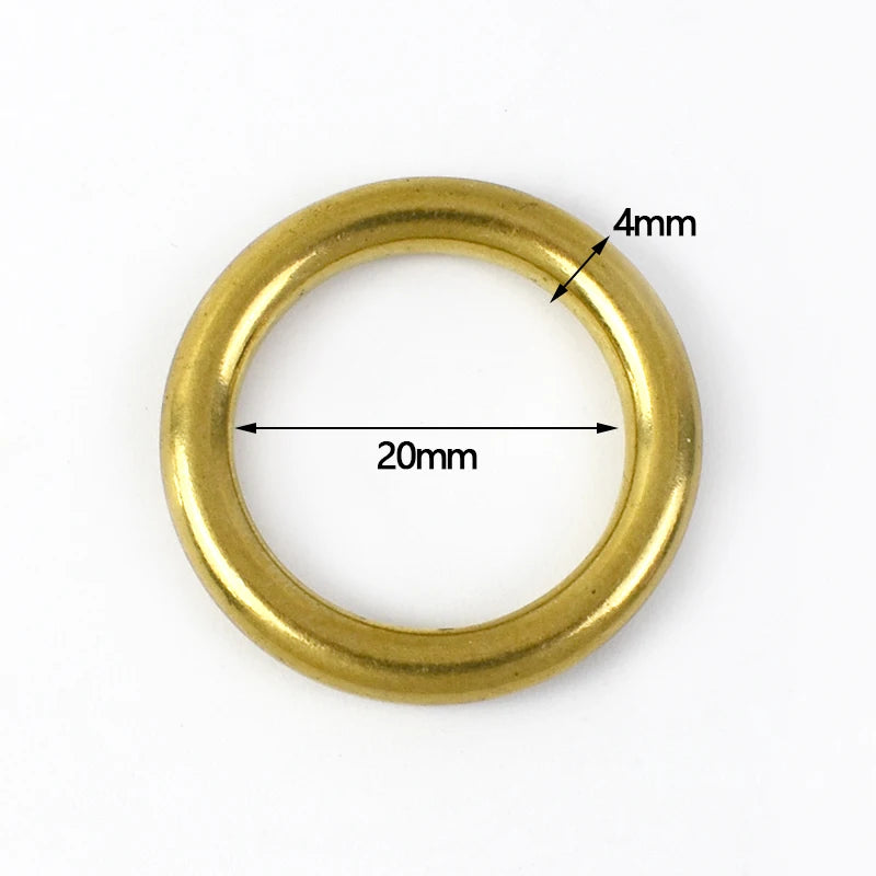Meetee 10/300Pcs 12-45mm Brass Bag Buckles Bags Hanger O D Ring Hook Side Carabiner Rings for Dog Coller Hardware Buckle Supplies