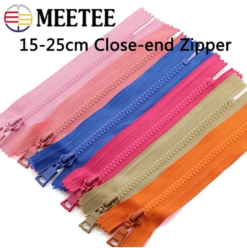 15/430Pcs Meetee 5# Resin Zippers Close-end 15-25cm Open-end 30-90cm Zip Closure Sewing Down Jacket Garment Bags Home Tailor Crafts