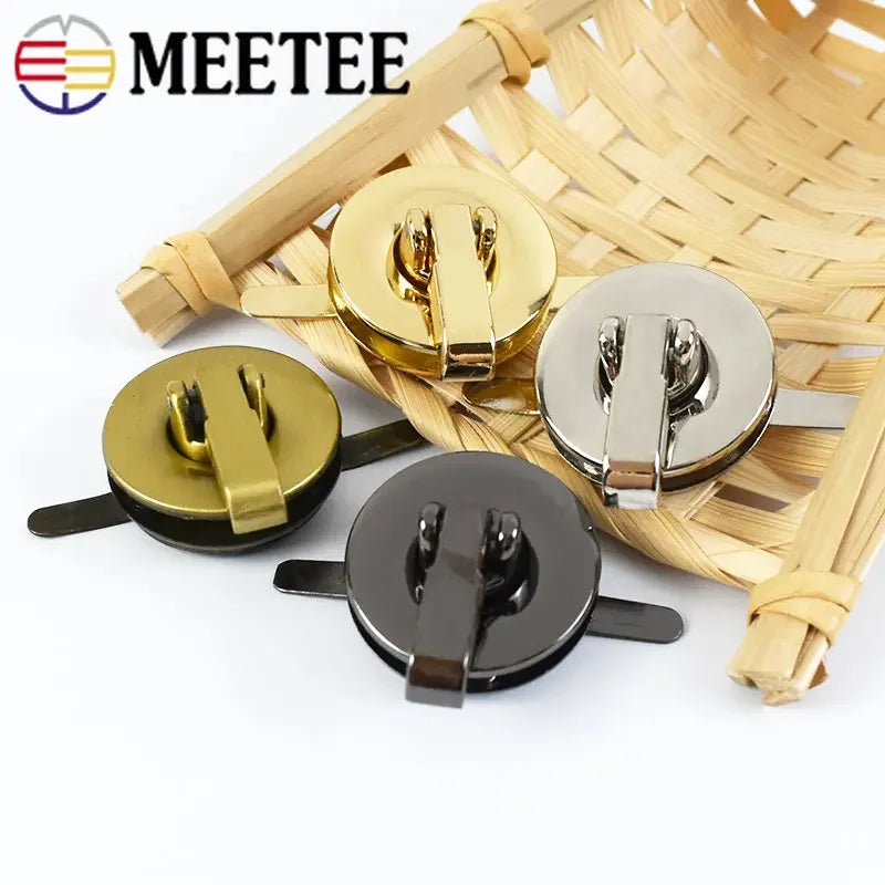 5/130Pcs Round Metal Turn Locks Snap for Handbag Women Bag Twist Lock Clasps Closure DIY Bags Hardware Accessories