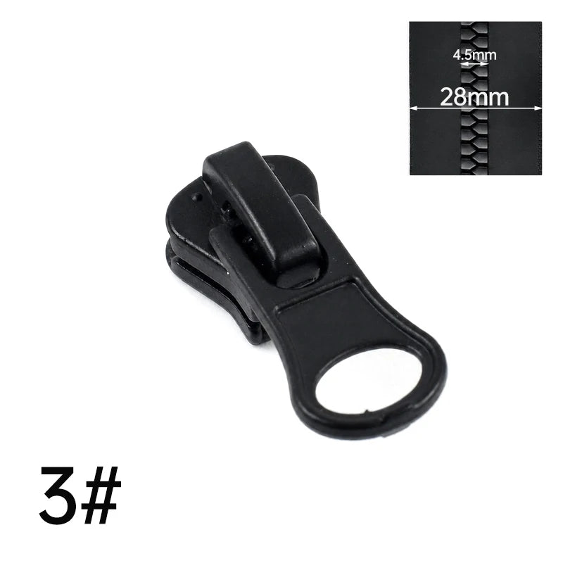 30/700Pcs Meetee 3# 5# 8# 10# 15# Resin Zipper Slider for Sewing Bag Pants Zippers Head Clothing Closure Zip Puller Repaire Kits