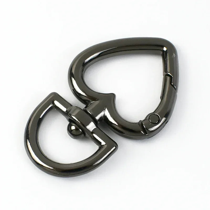 8/270Pcs Heart Metal Buckles Swivel Clasp Snap Hook Carabiner for Bag Strap Keychain Belt Buckle Diy Hardware Leather Accessories